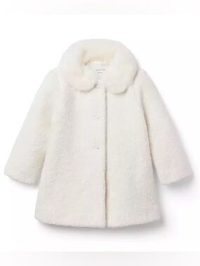 Janie&Jack Faux Fur Collar Sherpa Coat